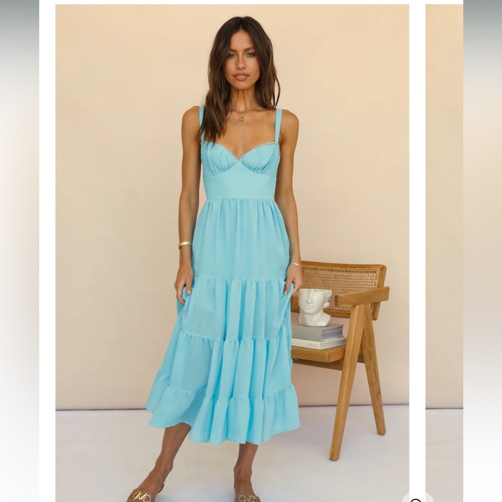 Fortunate One blue midi dress